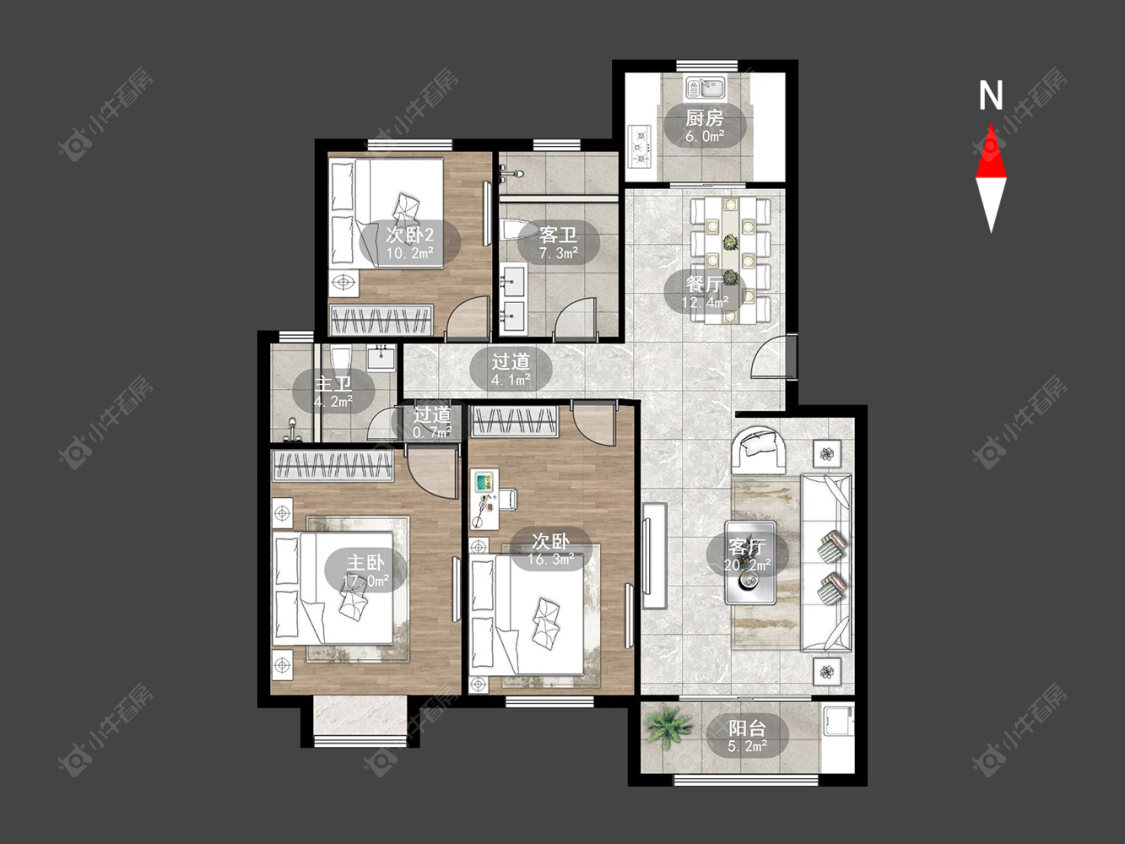 顺园八村北区房源户型图 常州顺园八村北区在售二手房源户型图_小牛看房
