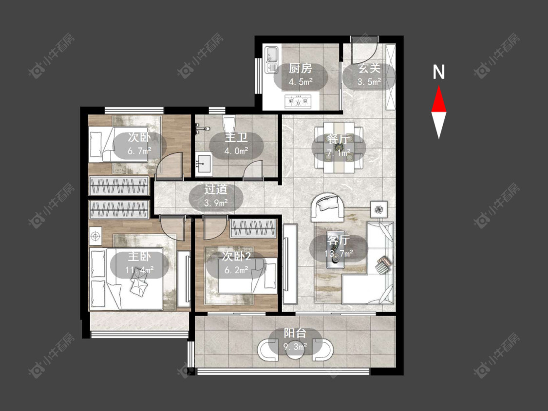 常州碧桂园壹号天禧在售二手房源户型图_小牛看房