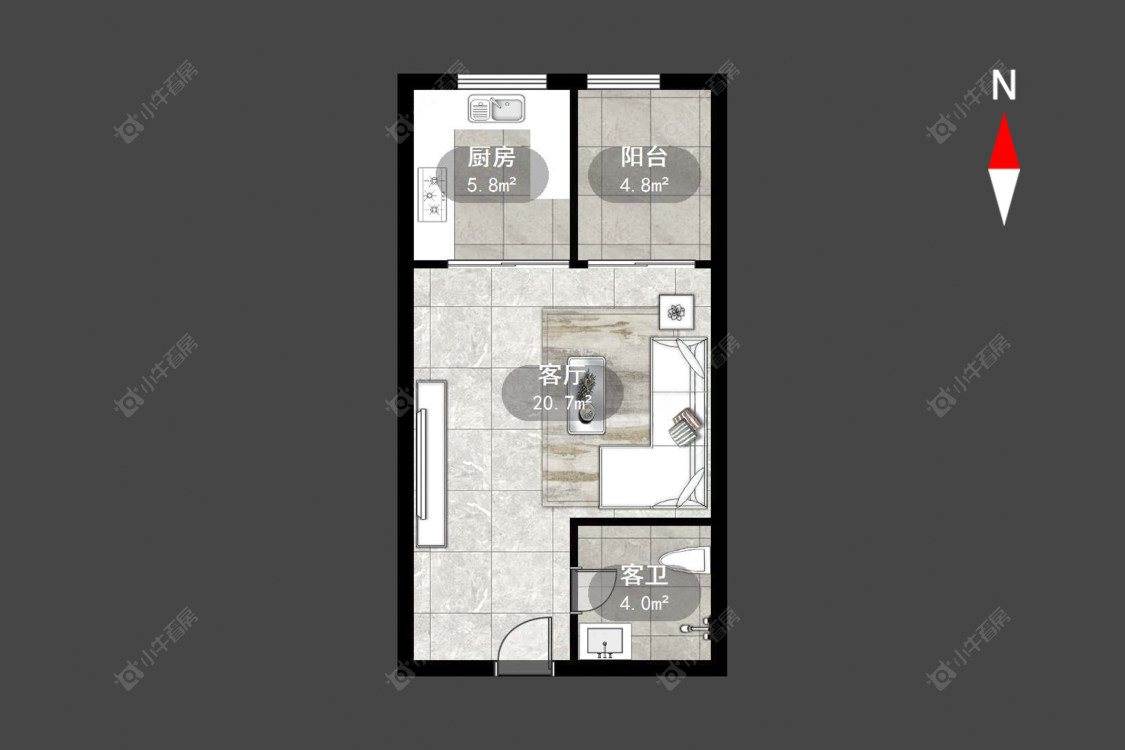 吾悦广场全能家公寓房源户型图 常州吾悦广场全能家公寓在售二手房源户型图_小牛看房