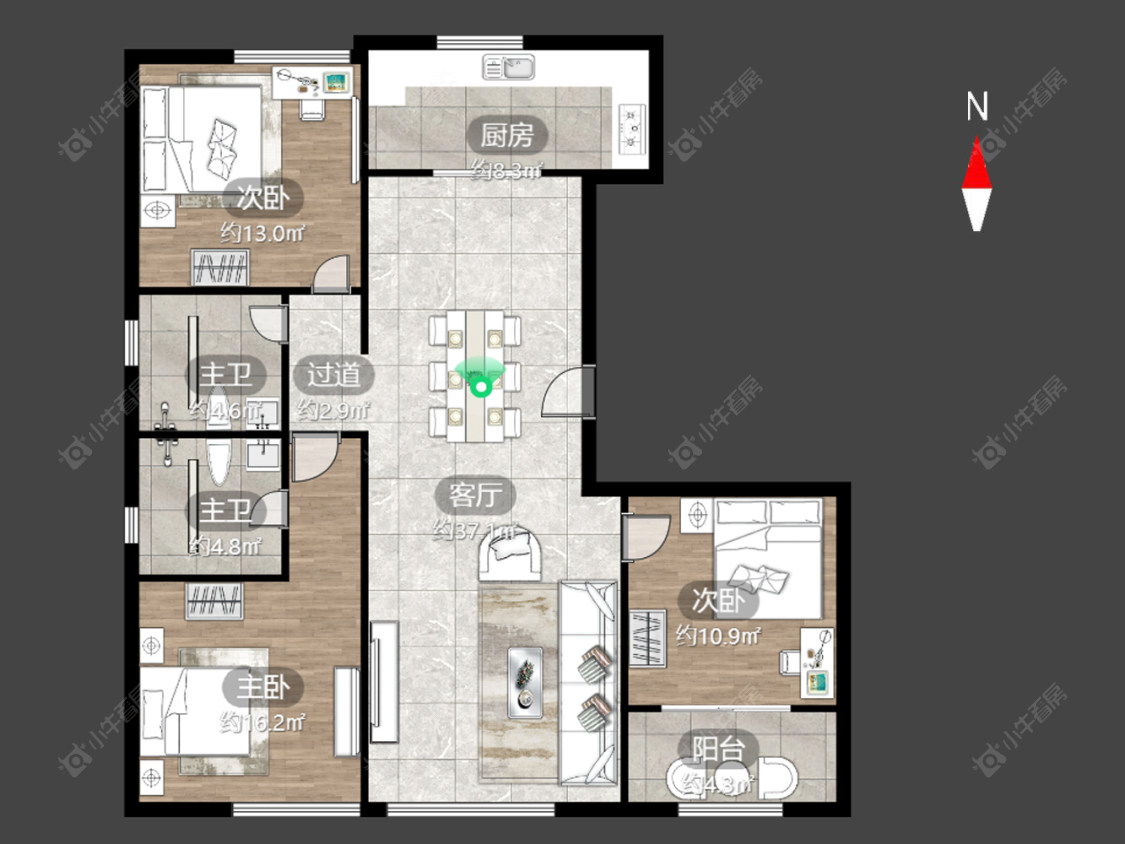 常州泰和之春在售二手房源户型图_小牛看房