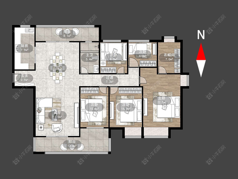 星河丹堤五区房源户型图 常州星河丹堤五区在售二手房源户型图_小牛看房