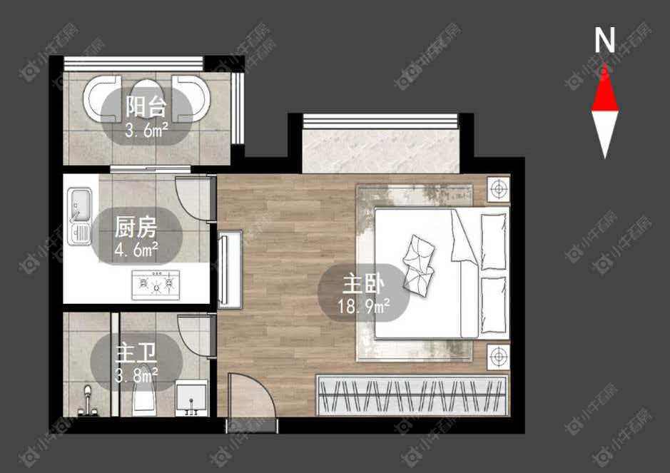 常州金百花园在租房源户型图_小牛看房