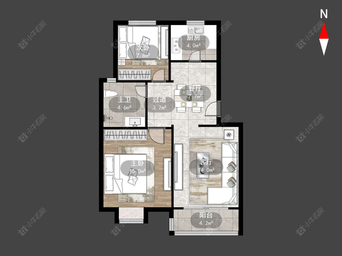 常州金玉苑在售二手房源户型图_小牛看房