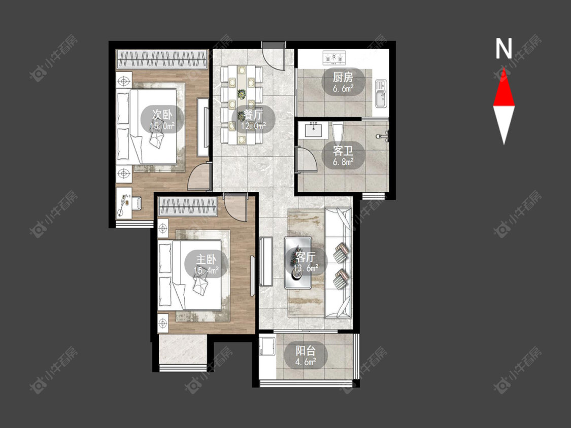 常州飞龙新苑在售二手房源户型图_小牛看房