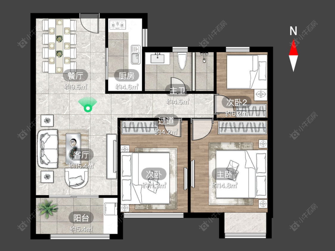 常州天润园在售二手房源户型图_小牛看房