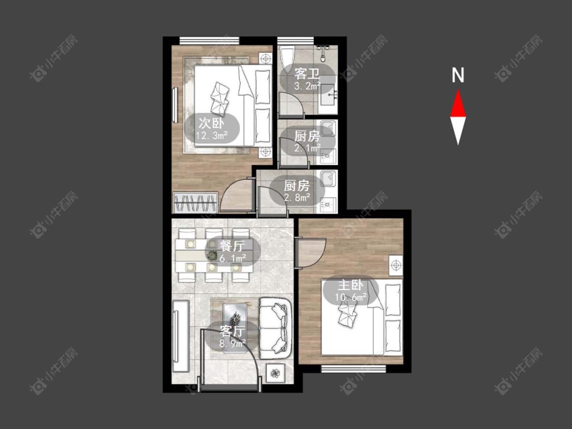 常州新民家园在售二手房源户型图_小牛看房