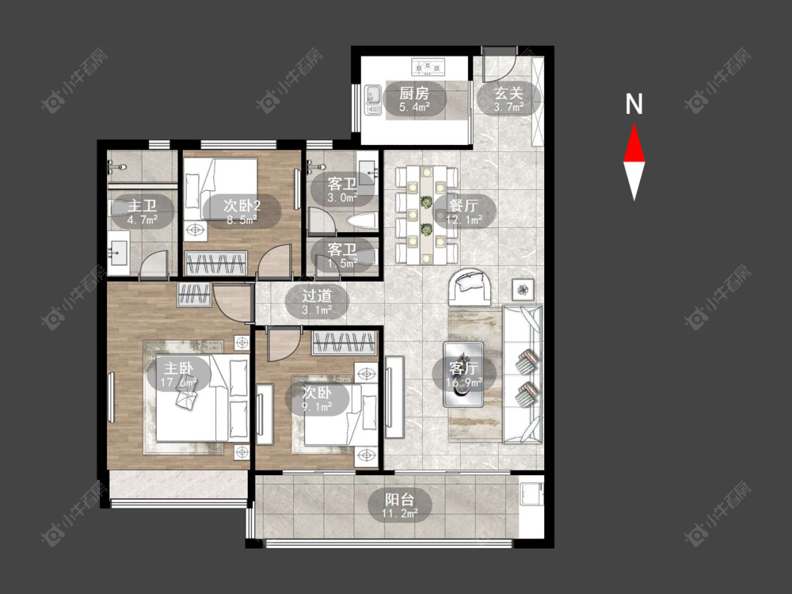 常州碧桂园壹号天禧在售二手房源户型图_小牛看房