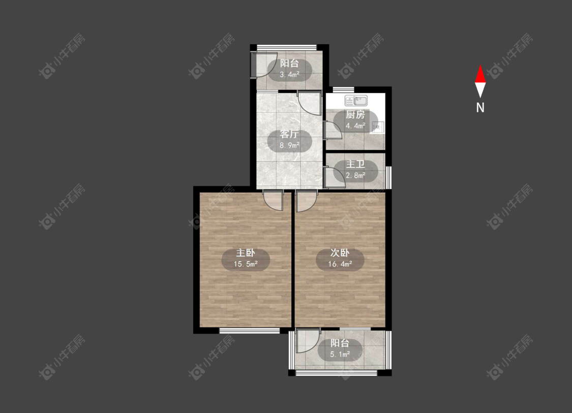 常州浦北新村在售二手房源户型图_小牛看房