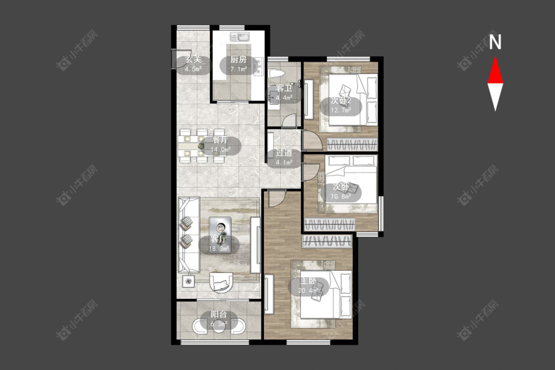 常州外滩1号在售二手房源户型图_小牛看房