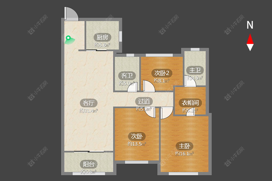 常州路劲城一期在售二手房源户型图_小牛看房