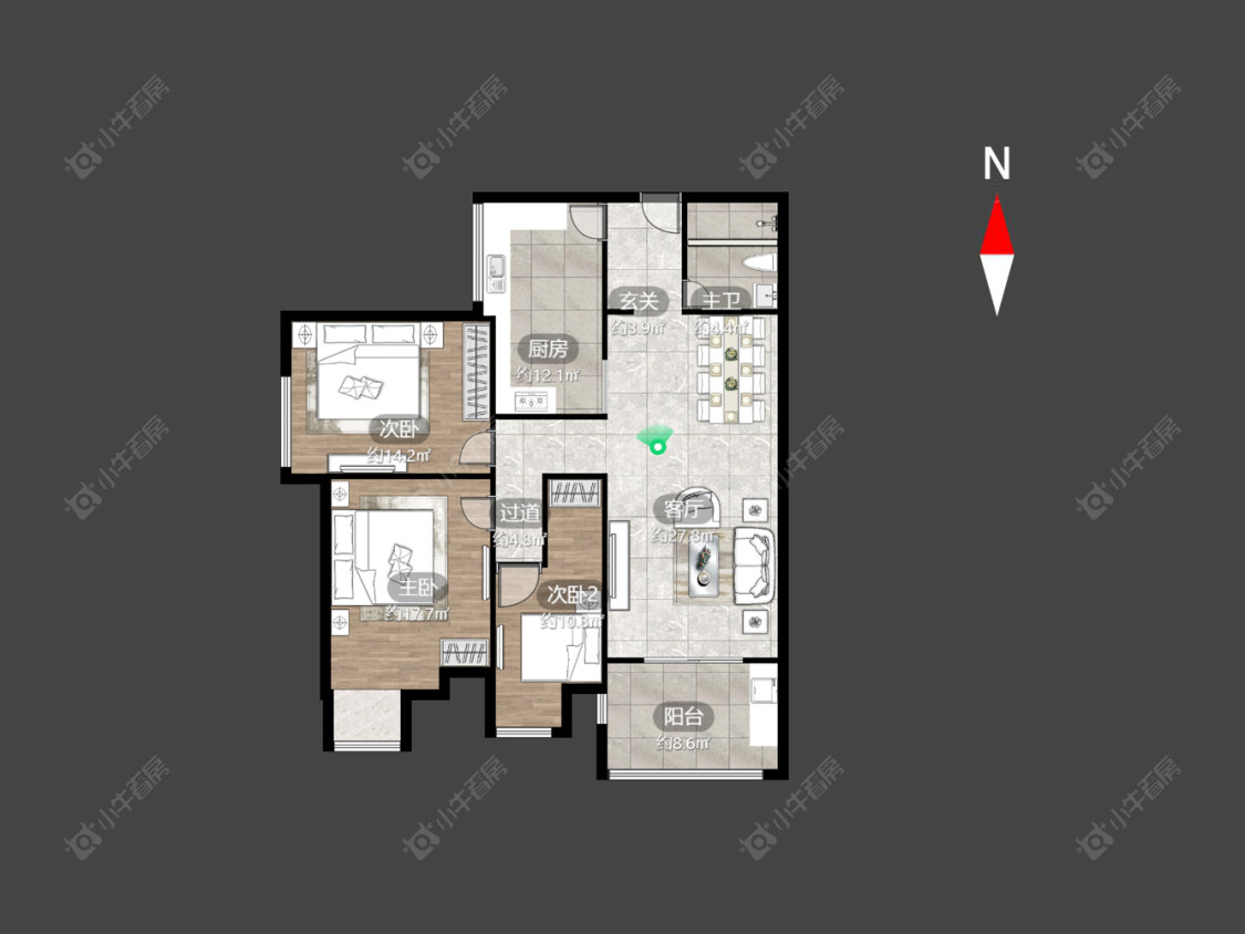 香树湾福园房源户型图 常州香树湾福园在售二手房源户型图_小牛看房