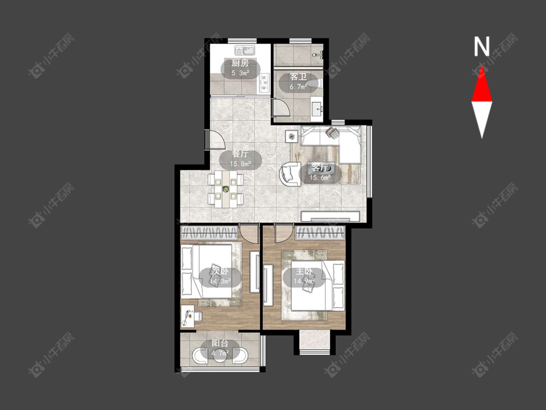 青竹苑东区房源户型图 常州青竹苑东区在售二手房源户型图_小牛看房
