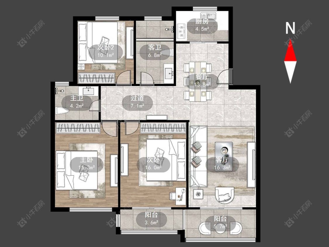 常州潞城花苑在售二手房源户型图_小牛看房