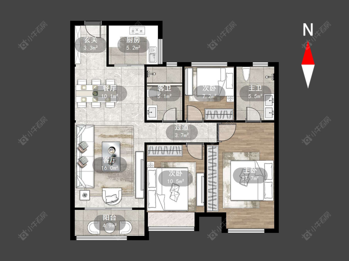 常州路劲城市印象在售二手房源户型图_小牛看房