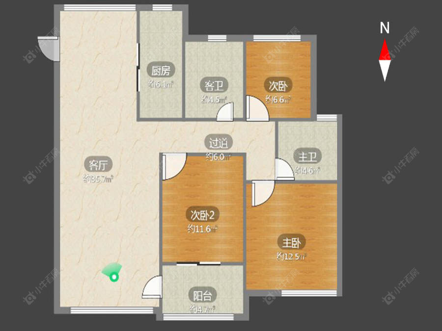 路劲城市印象房源户型图 常州路劲城市印象在售二手房源户型图_小牛看房