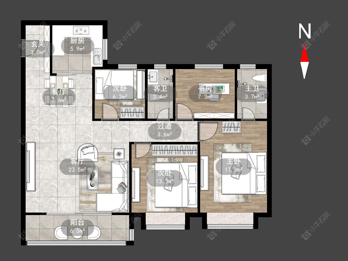 常州华润幸福里在售二手房源户型图_小牛看房