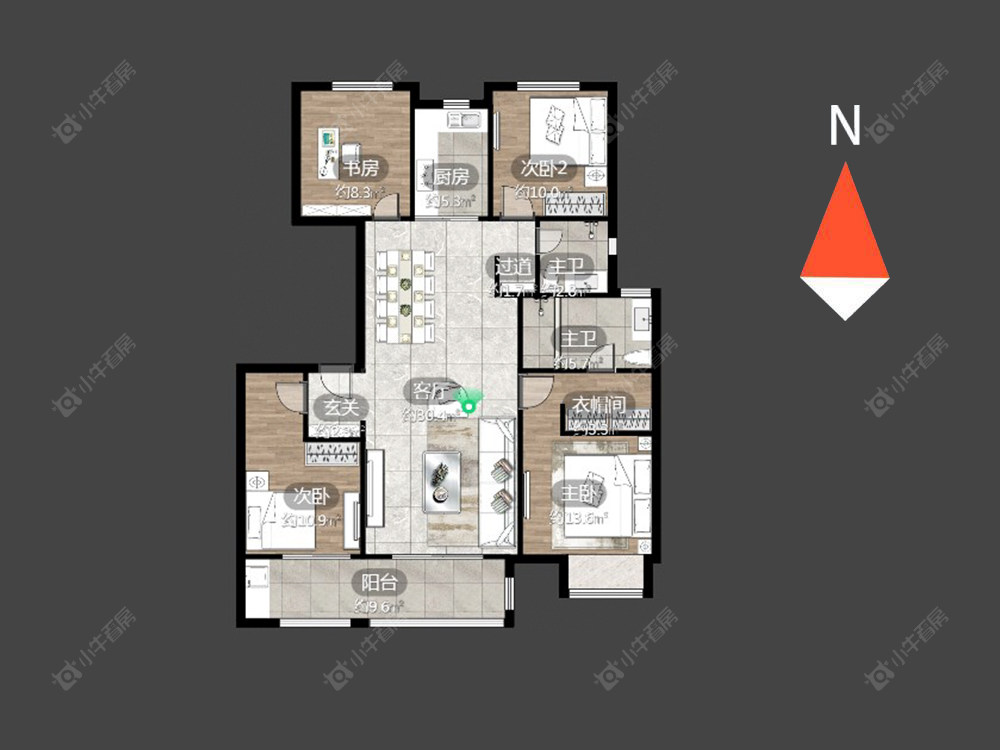 常州新城金樾在售二手房源户型图_小牛看房
