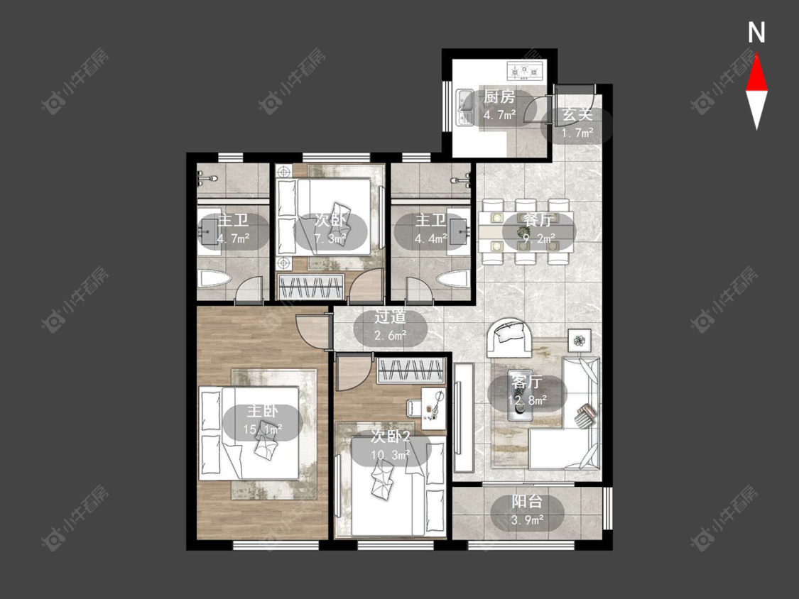 常州保利公园九里在售二手房源户型图_小牛看房