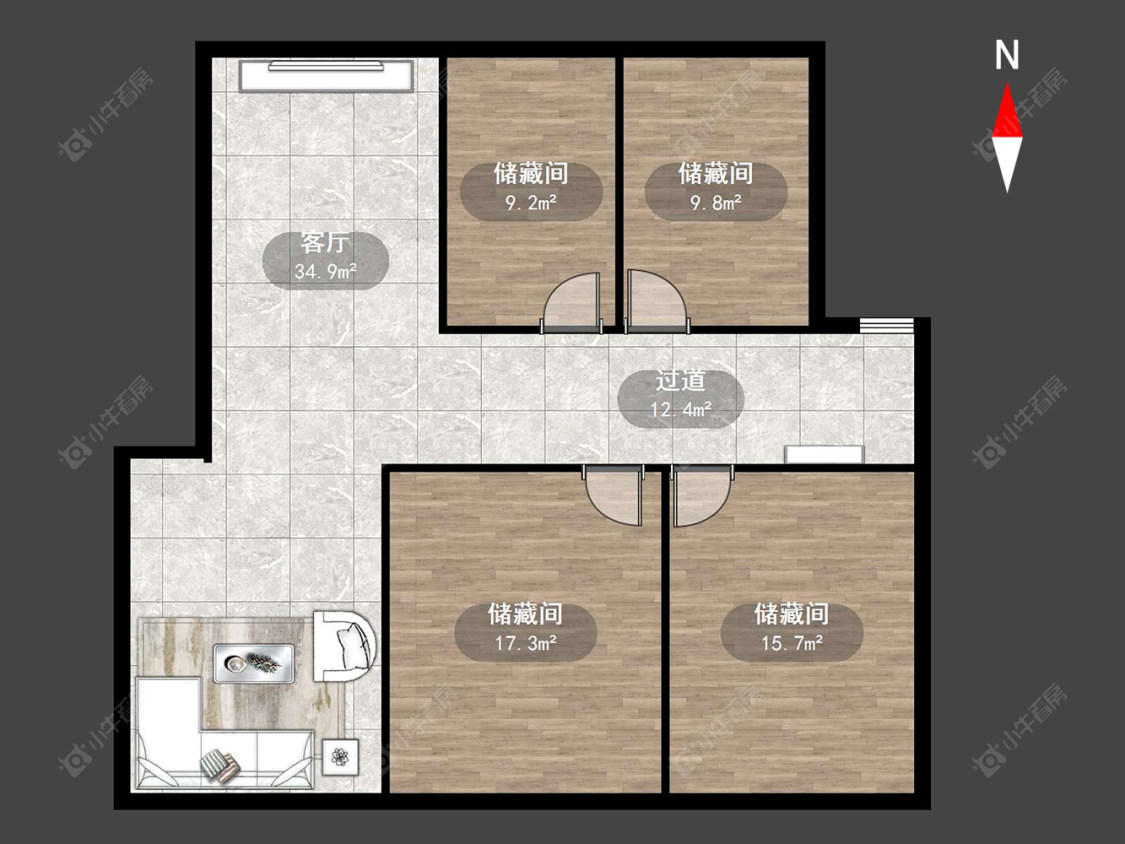 常州潞城花苑在售二手房源户型图_小牛看房