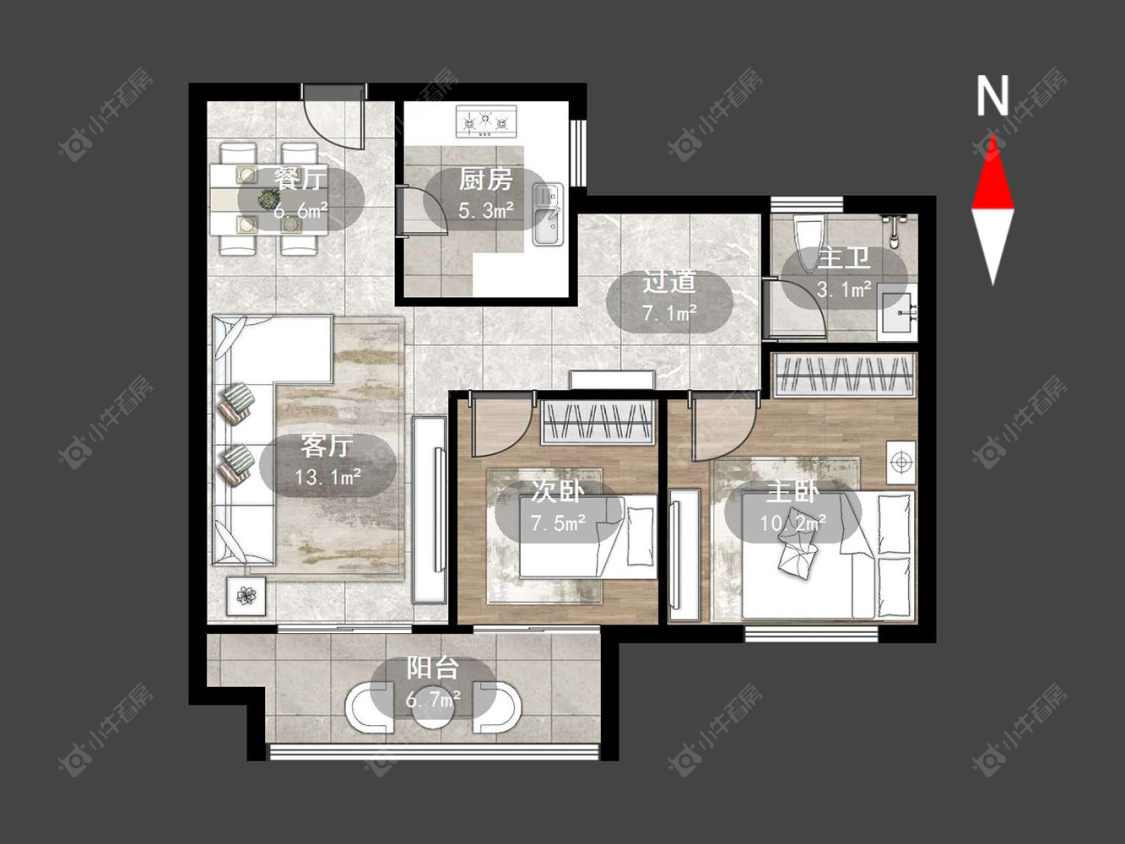 常州观湖名轩在售二手房源户型图_小牛看房