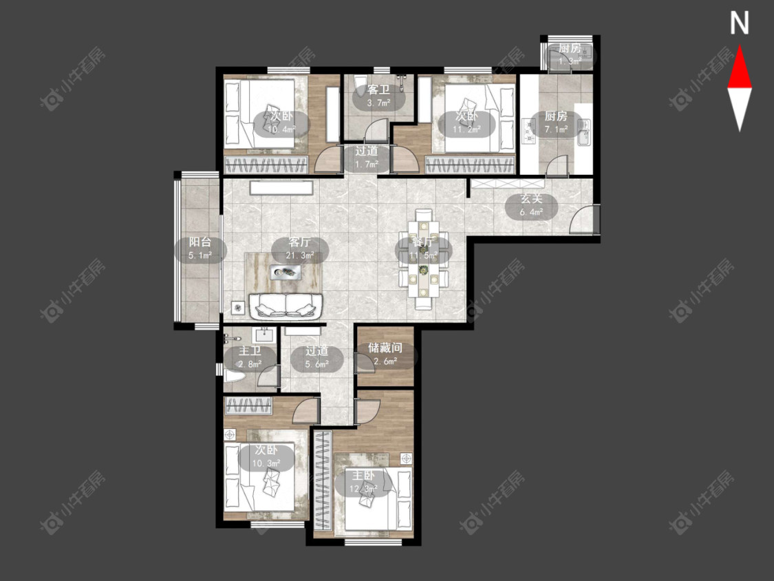 京城豪苑南区房源户型图 常州京城豪苑南区在售二手房源户型图_小牛看房
