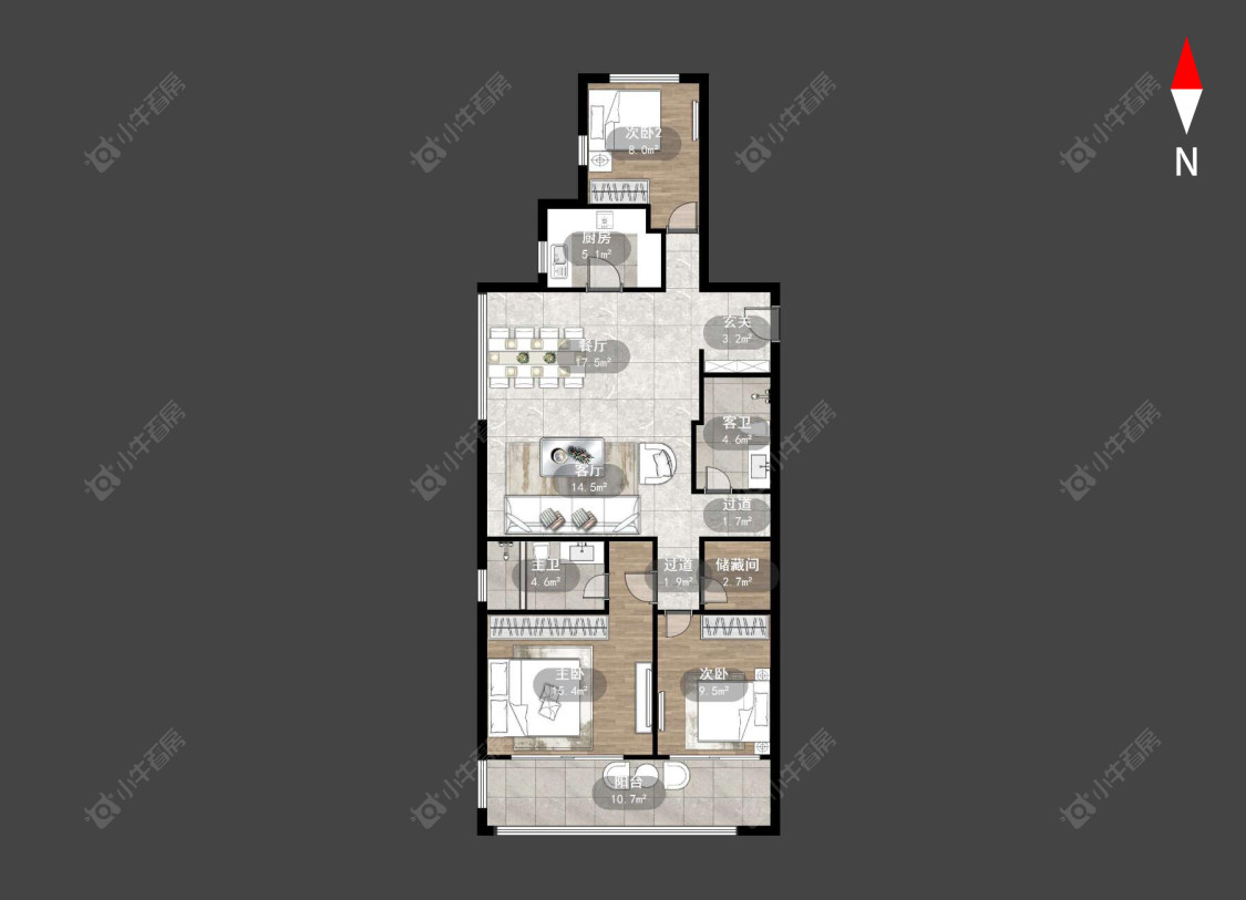常州九洲玺在售二手房源户型图_小牛看房