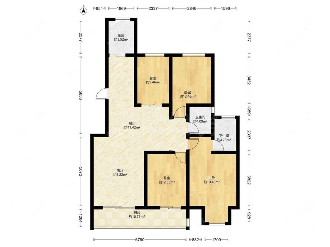 常州天安尚城一期在租房源户型图_小牛看房