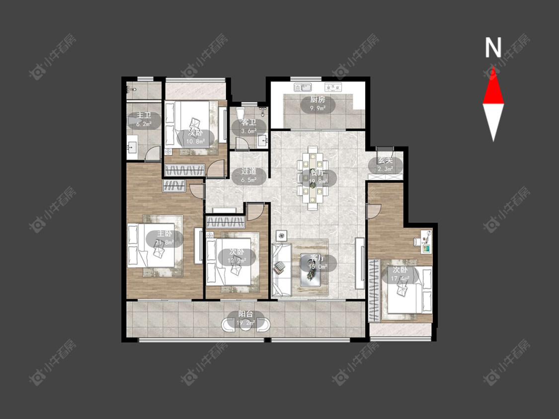 常州阳光城禹洲宸悦在售二手房源户型图_小牛看房