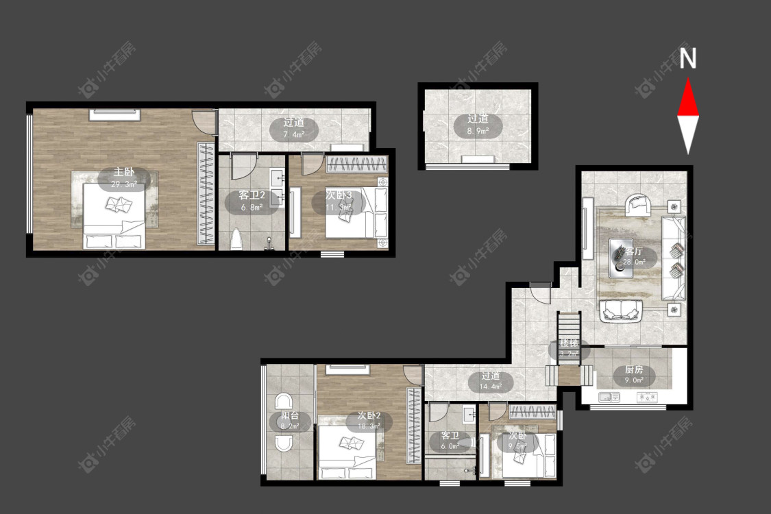 吾悦广场金苹果公寓房源户型图 常州吾悦广场金苹果公寓在售二手房源户型图_小牛看房