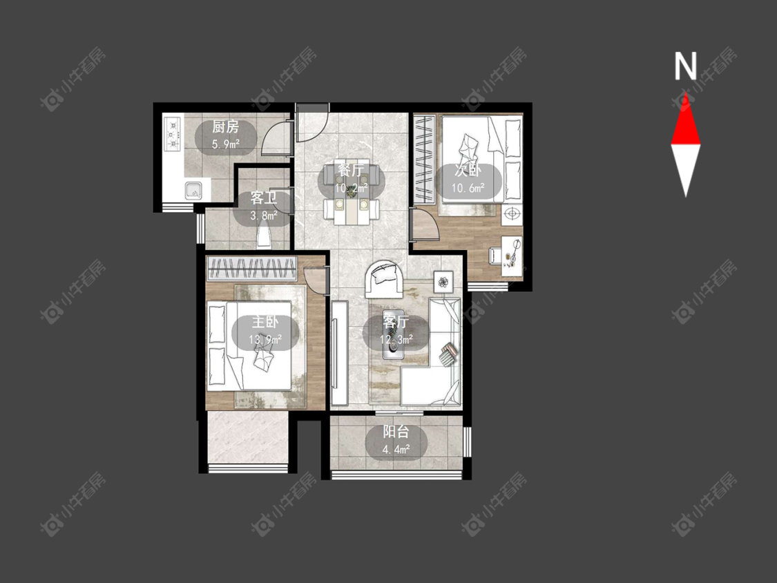 常州锦绣天地在售二手房源户型图_小牛看房