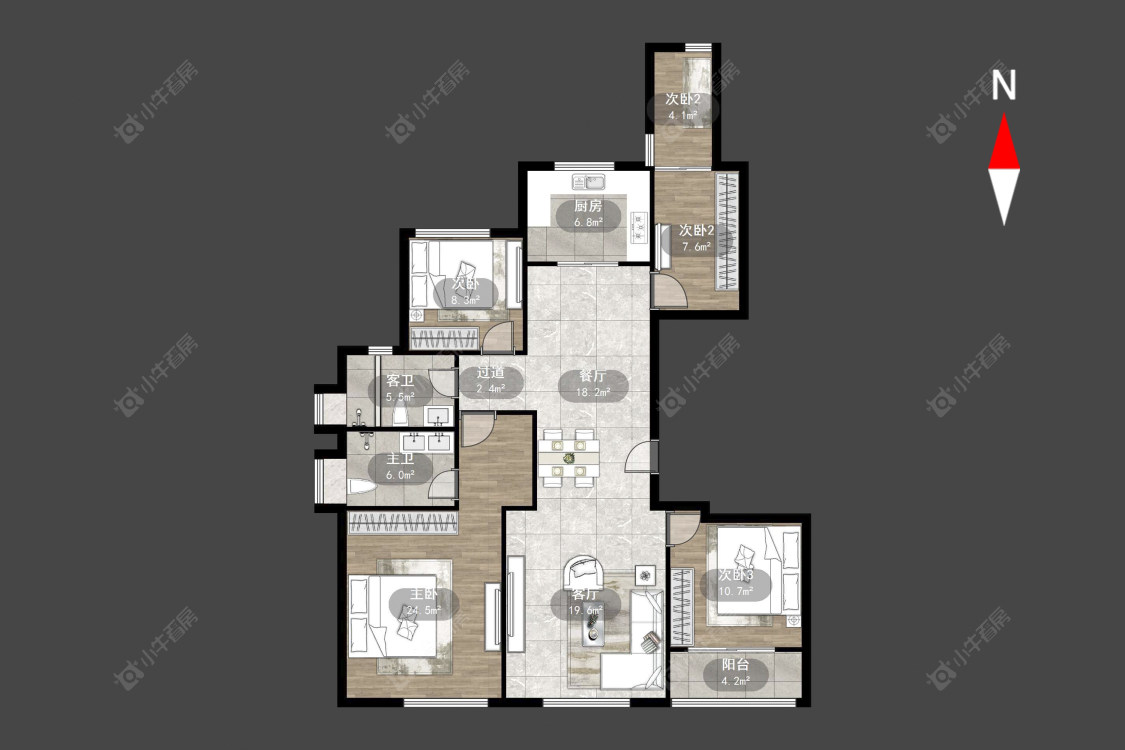 常州玉兰广场三期在售二手房源户型图_小牛看房