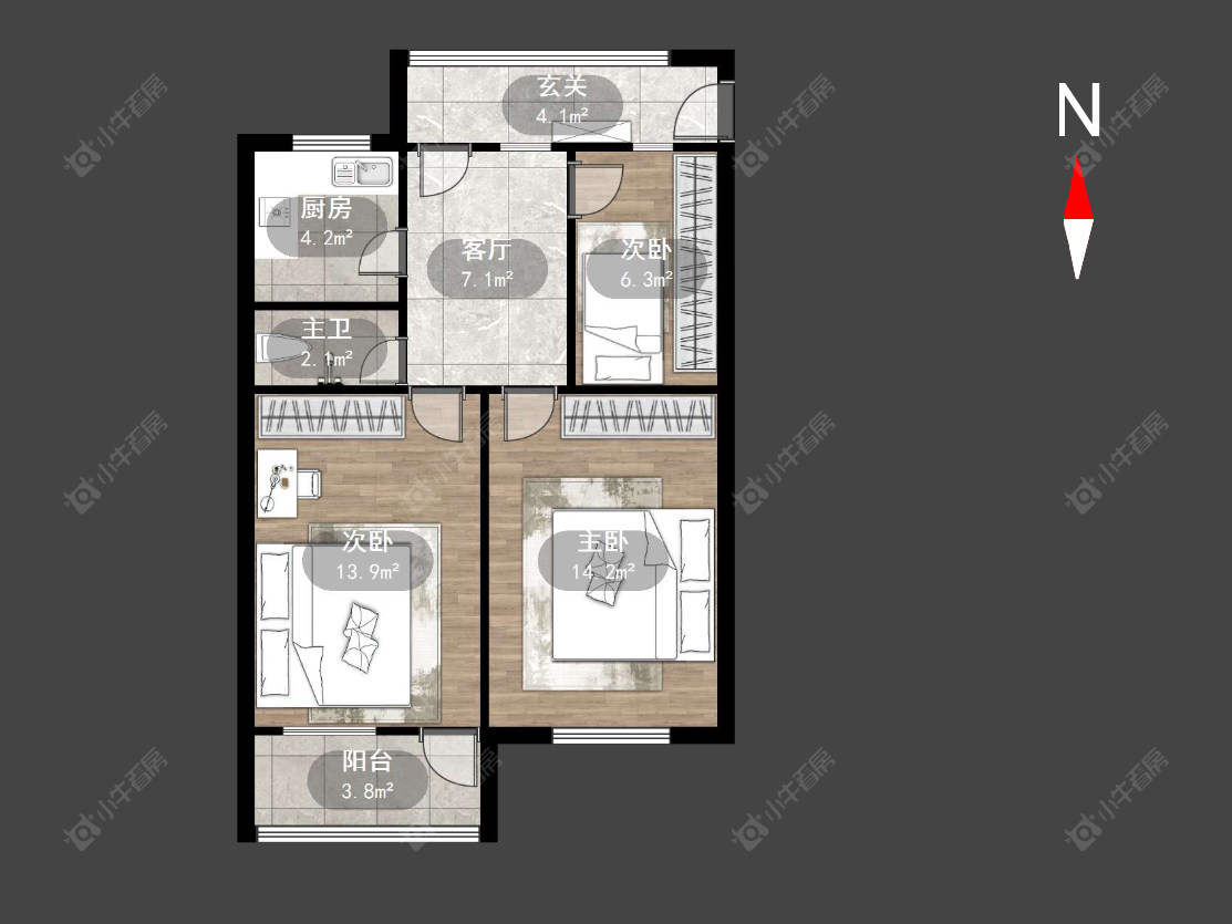 清凉新村房源户型图 常州清凉新村在售二手房源户型图_小牛看房