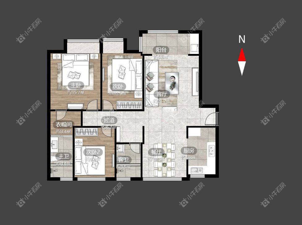 常州五洲国际在租房源户型图_小牛看房