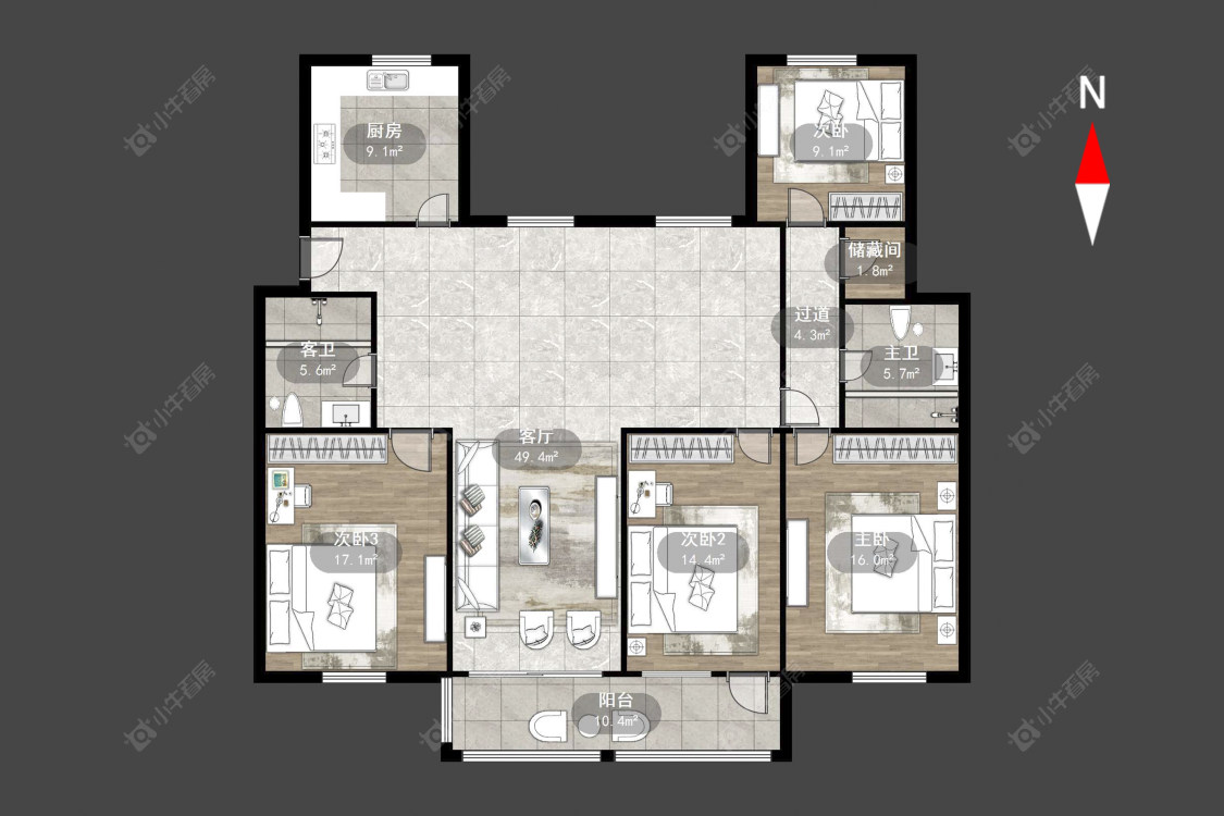 花东三村房源户型图 常州花东三村在售二手房源户型图_小牛看房