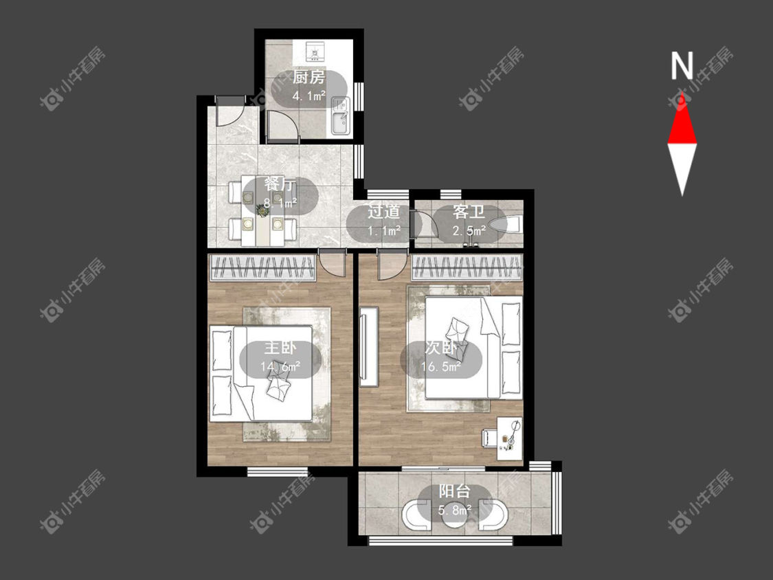 常州工房北区在租房源户型图_小牛看房