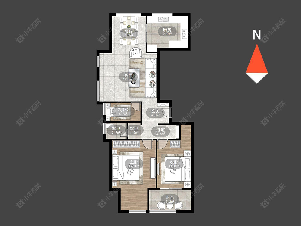 常州紫金城南区在售二手房源户型图_小牛看房