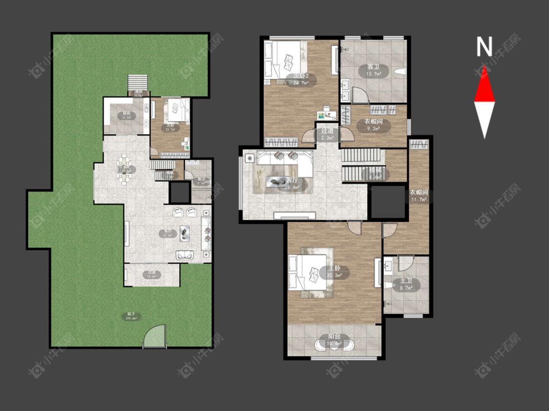 常州大名城南区别墅区在售二手房源户型图_小牛看房