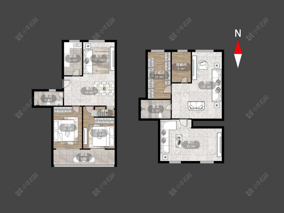 常州竹林新村在售二手房源户型图_小牛看房
