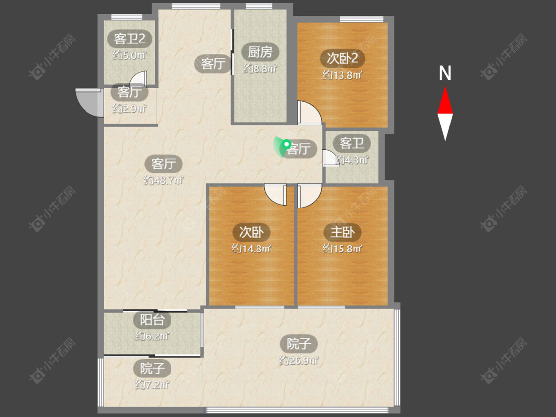 金城花苑房源户型图 常州金城花苑在售二手房源户型图_小牛看房