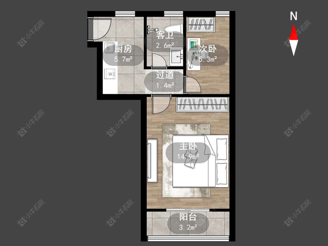 常州工房北区在售二手房源户型图_小牛看房