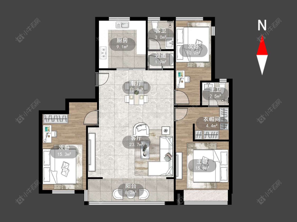 路劲雅居乐城市万象房源户型图 常州路劲雅居乐城市万象在售二手房源户型图_小牛看房