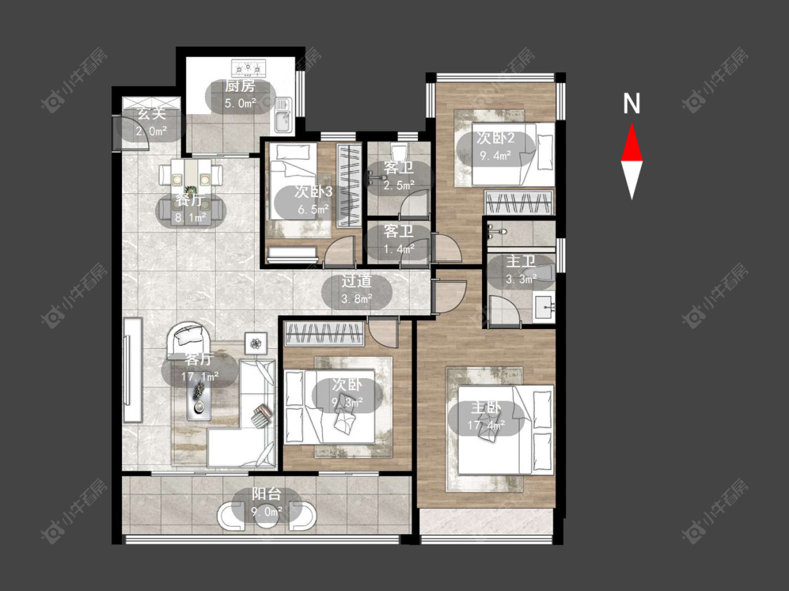 常州蓝光晶曜在售二手房源户型图_小牛看房