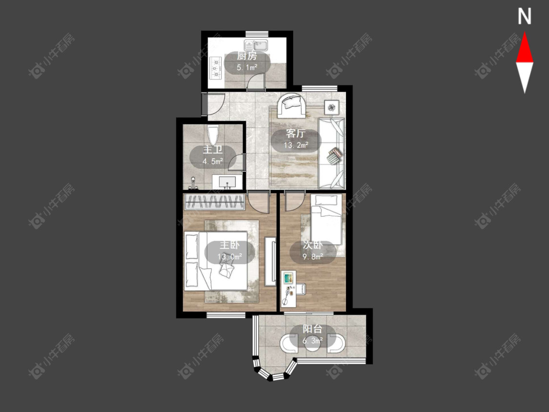 常州浦南新村在售二手房源户型图_小牛看房
