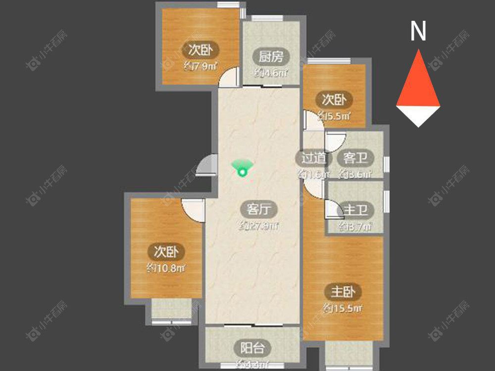 常州万科城在售二手房源户型图_小牛看房