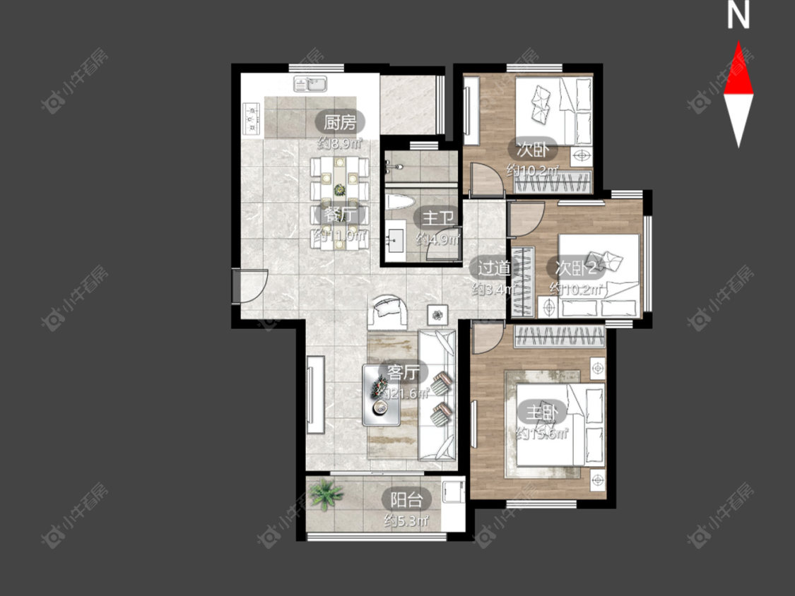 常州金域东郡在售二手房源户型图_小牛看房