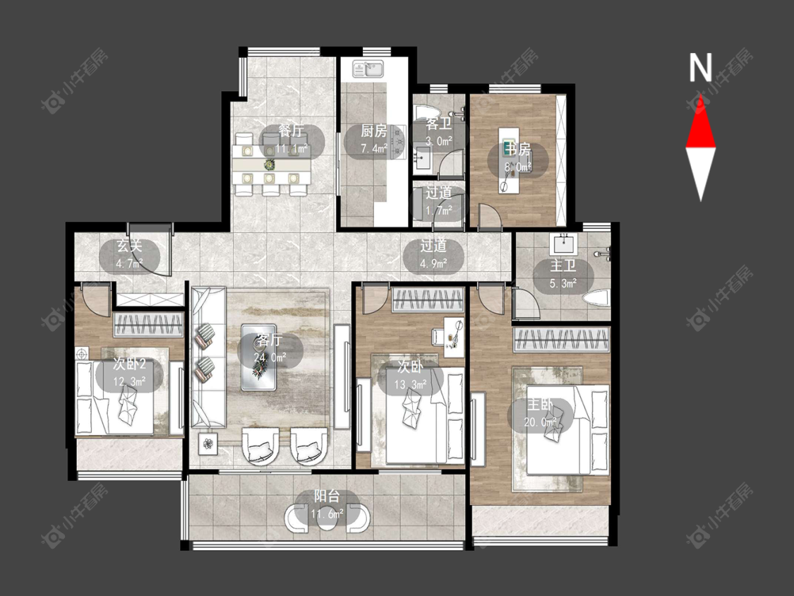 常州朗诗熙华府在售二手房源户型图_小牛看房