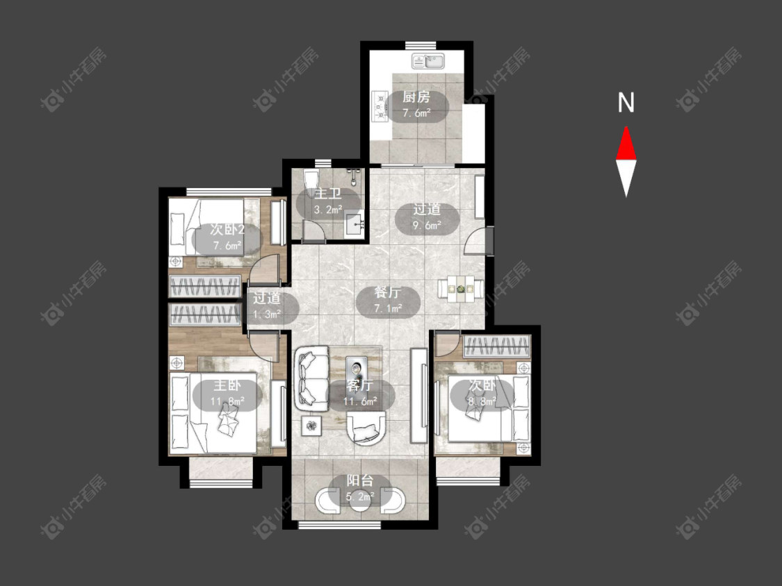 常州天奕云著在售二手房源户型图_小牛看房