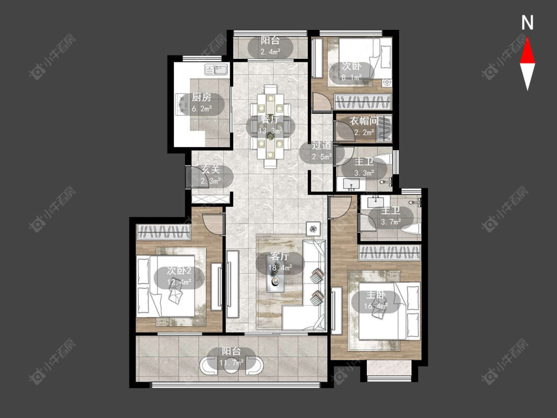 梧桐香郡二期房源户型图 常州梧桐香郡二期在售二手房源户型图_小牛看房