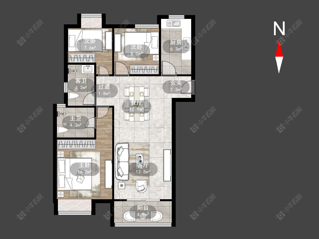 中海凤凰熙岸房源户型图 常州中海凤凰熙岸在售二手房源户型图_小牛看房