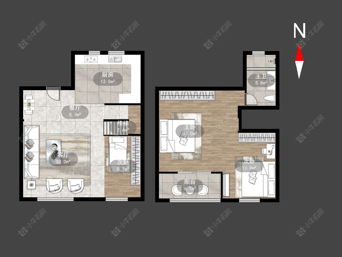 弘阳天下锦别墅区房源户型图 常州弘阳天下锦别墅区在售二手房源户型图_小牛看房